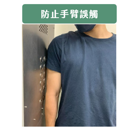 防止手臂誤觸示意圖